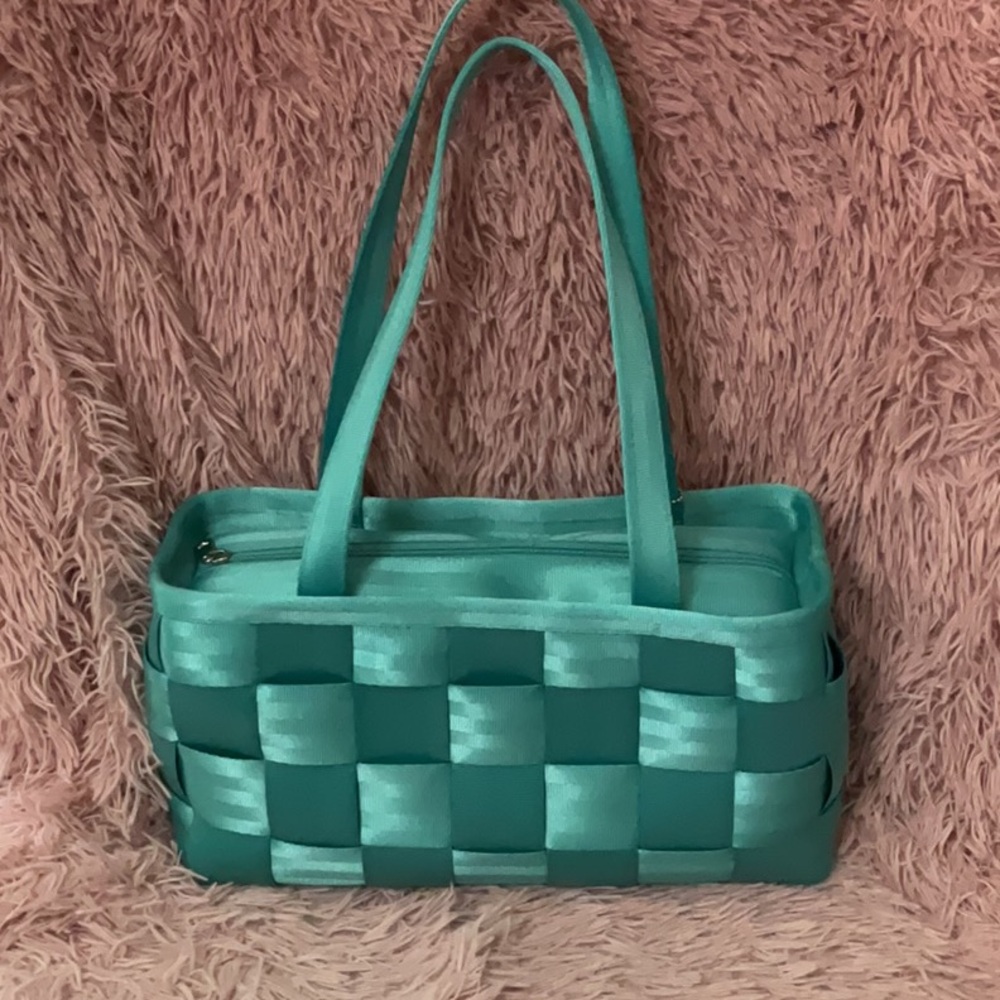 Harvey’s Teal Woven Tote Bag - Picture 3 of 6